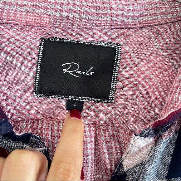Rails Red and Blue Long Sleeve Button Down Shirt - Picture 3 of 12
